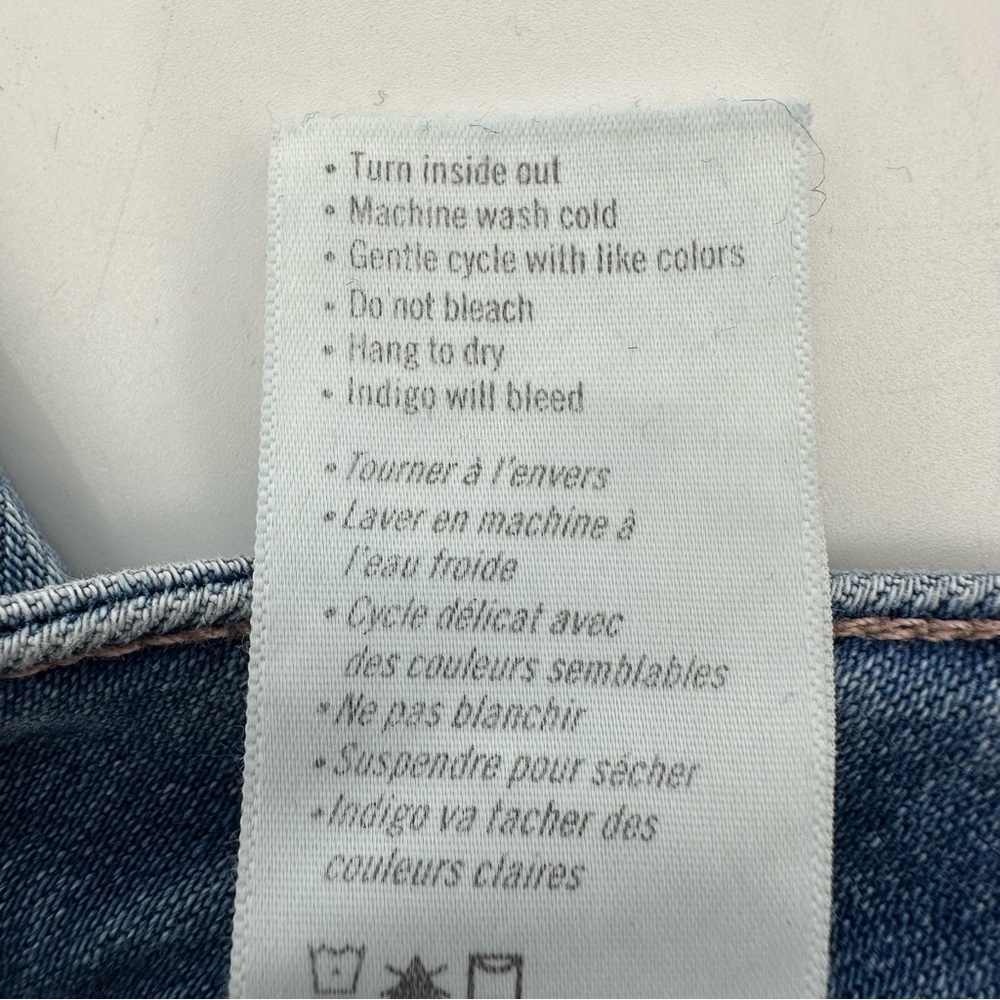 Paige Stella Crop High Waisted Straight Leg Jeans in Seawater Size 24 - Picture 10 of 15